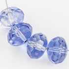 11mm x 17mm Lt. Sapphire Coated Oblate "Gem-Cut" Fire Polished Bead (25 Pcs) #GCY011-General Bead