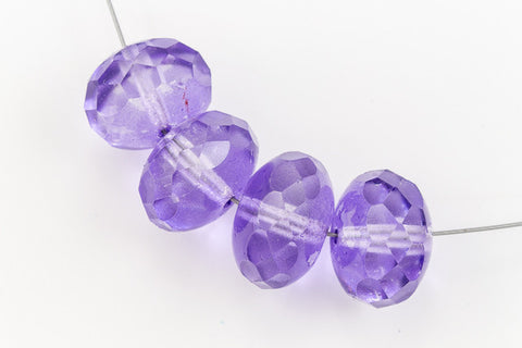 11mm x 17mm Tanzanite Coated Oblate "Gem-Cut" Fire Polished Bead (25 Pcs) #GCY012-General Bead