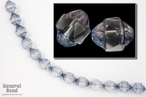 8mm x 10mm Crystal/Light Sapphire Turbine Bead (4 Pcs) #GCZ002-General Bead