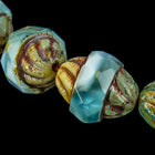 11mm x 10mm Marbled Sea Foam Picasso Turbine Bead (15 Pcs) #GCZ013-General Bead
