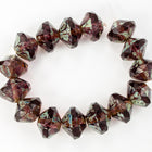 7mm x 11mm Transparent Amethyst Picasso Saucer Bead #GCZ102-General Bead