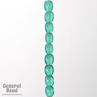 4mm x 5mm Transparent Light Emerald Oval Czech Glass Egglet-General Bead
