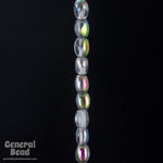 4mm x 5mm Crystal/Vitrail Medium Oval Czech Glass Egglet-General Bead