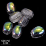 4mm x 5mm Crystal/Vitrail Medium Oval Czech Glass Egglet-General Bead