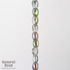 4mm x 5mm Crystal/Vitrail Medium Oval Czech Glass Egglet-General Bead