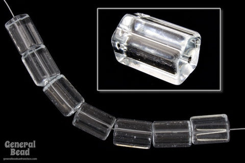 10mm x 15mm Crystal Czech Glass Five Sided Satina Bead (5 Pcs) #GDI003-General Bead