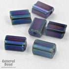 3mm x 5mm Metallic Blue Iris Niblet (40 Gm) #GDM003-General Bead