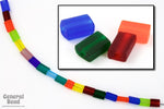 3mm x 5mm Matte Transparent Multicolor Niblet Mix (40 Gm) #GDM022-General Bead