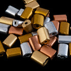 3mm x 5mm Supra Metallic Mix Niblet (20 Gm, 1/2 Kilo) #GDM030-General Bead