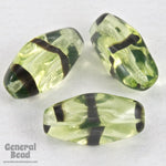 7mm x 12mm Olivine Tortoise Baroque Dimpled Oval Bead-General Bead
