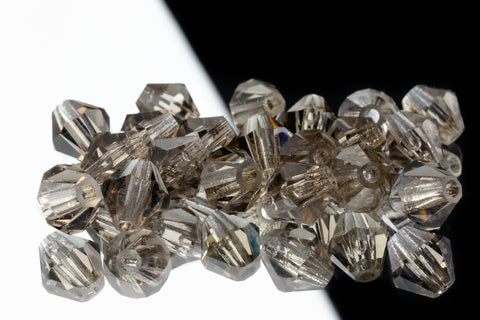 5mm Transparent Black Diamond Faceted Crystal Bicone #GDQ002