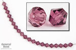 5mm Transparent Amethyst Faceted Bicone-General Bead