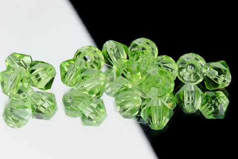 5mm Transparent Peridot Faceted Crystal Bicone #GDQ011
