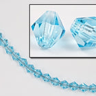 Preciosa 6250 Aqua Faceted Bicone (3mm, 4mm, 5mm, 6mm, 8mm)