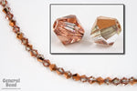 5mm Crystal Rose Gold Faceted Bicone #GDQ024-General Bead