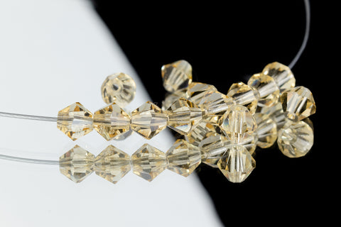 5mm Transparent Lt. Colorado Topaz Faceted Crystal Bicone #GDQ035