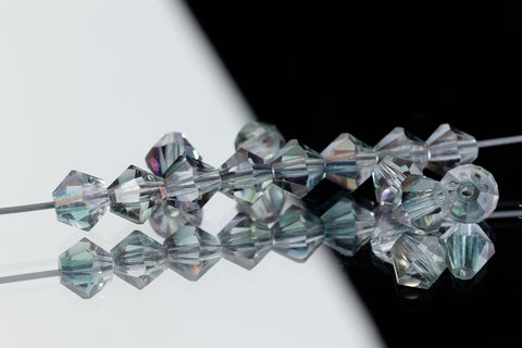 5mm Jonquil/Montana Luster Faceted Crystal Bicone #GDQ052