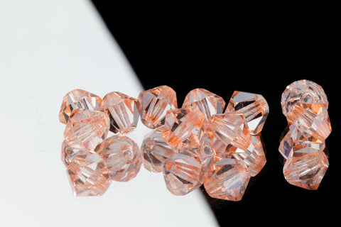 5mm Transparent Light Orange Faceted Crystal Bicone #GDQ063