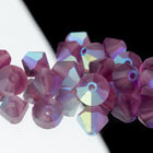 Preciosa 6250 Matte Amethyst AB Faceted Bicone (3mm, 4mm, 5mm, 6mm)