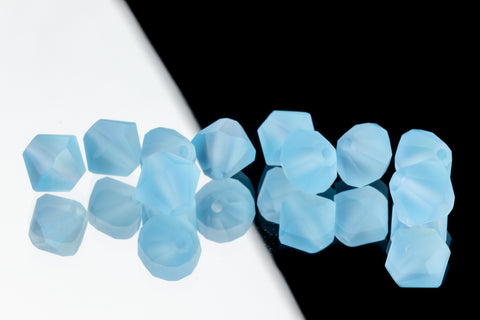 5mm Matte Aqua AB Faceted Crystal Bicone #GDQ069
