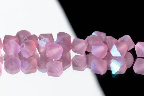 5mm Matte Light Amethyst AB Faceted Crystal Bicone #GDQ076