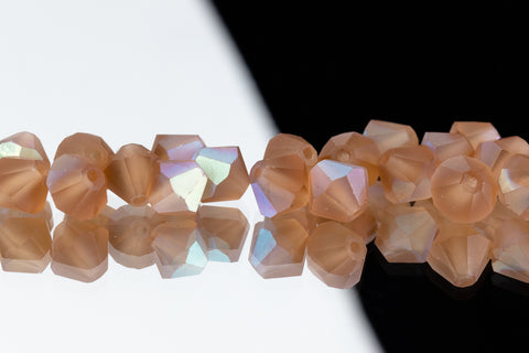 5mm Matte Light Colorado Topaz AB Faceted Crystal Bicone #GDQ077