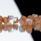 Preciosa 6250 Matte Light Colorado Topaz AB Faceted Bicone (5mm, 6mm)
