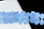 5mm Matte Light Sapphire AB Faceted Crystal Bicone #GDQ078