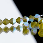 Preciosa 6250 Matte Olivine AB Faceted Bicone (3mm, 4mm, 5mm, 6mm)