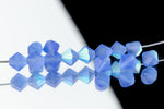 5mm Matte Sapphire AB Faceted Crystal Bicone #GDQ081