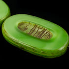 15mm x 26mm Mantis Green Carved Oval Bead (2 pcs) #GDU009-General Bead