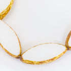 8mm x 17mm Opaque White Picasso Spindle Bead (10 pcs) #GDU020-General Bead