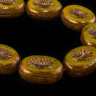 10mm x 14mm Mustard/Bronze Kiwi Bead (10 Pcs) #GDU027-General Bead