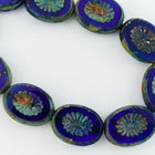 10mm x 14mm Sapphire Picasso Kiwi Bead (10 Pcs) #GDU030-General Bead