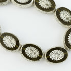 10mm x 14mm Olivine/Silver Kiwi Bead (10 Pcs) #GDU031-General Bead
