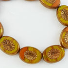 10mm x 14mm Orange and Yellow Opal/Bronze Kiwi Bead (10 Pcs) #GDU032-General Bead