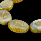 10mm x 14mm Opaque and Transparent White/Ivory Kiwi Bead (10 Pcs) #GDU036-General Bead