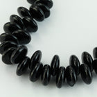 6mm Opaque Black Lentil Bead (50 Pcs) #GDW005-General Bead
