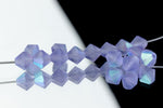 5mm Matte Tanzanite AB Faceted Crystal Bicone #GDQ084