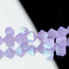 Preciosa 6250 Matte Violet AB Faceted Bicone (3mm, 4mm, 5mm, 6mm)