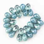 5mm x 7mm Demin Blue Opal/Transparent Aqua Drop (50 Pcs) #GDY101-General Bead