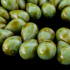 4mm x 6mm Mint Picasso Drop (50 Pcs) #GDY002-General Bead