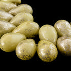 6mm x 9mm Mercury Wash Ivory Drop (25 Pcs) #GDY204-General Bead