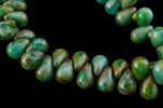 4mm x 6mm Turquoise Picasso Drop (50 Pcs) #GDY005-General Bead