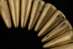 5mm x 13mm Matte Metallic Bronze Spike Bead Strand (30 Pcs) #GDZ202-General Bead