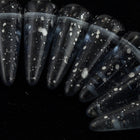 5mm x 13mm Montana/Silver Picasso Spike Bead Strand (30 Pcs) #GDZ203-General Bead