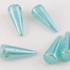 5mm x 13mm Sky Blue Luster Spike Bead Strand (30 Pcs) #GDZ210-General Bead