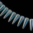 5mm x 13mm Sky Blue Luster Spike Bead Strand (30 Pcs) #GDZ210-General Bead
