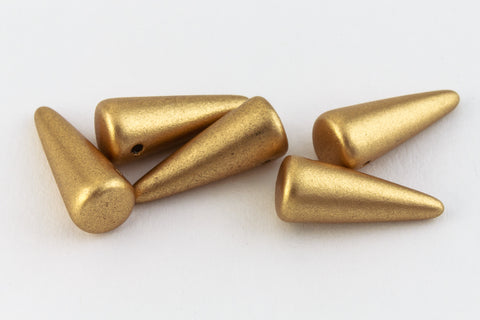 5mm x 13mm Matte Gold Spike Bead Strand (30 Pcs) #GDZ211-General Bead