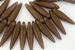 4mm x 15mm Matte Bronze/Amethyst Thorn Bead Strand (50 Pcs) #GDZ303-General Bead